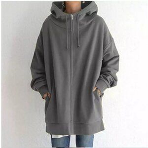 Oversized Jacket Sweatshirt Warm Fleece Jumper Sweater Coat Hoodie Tops